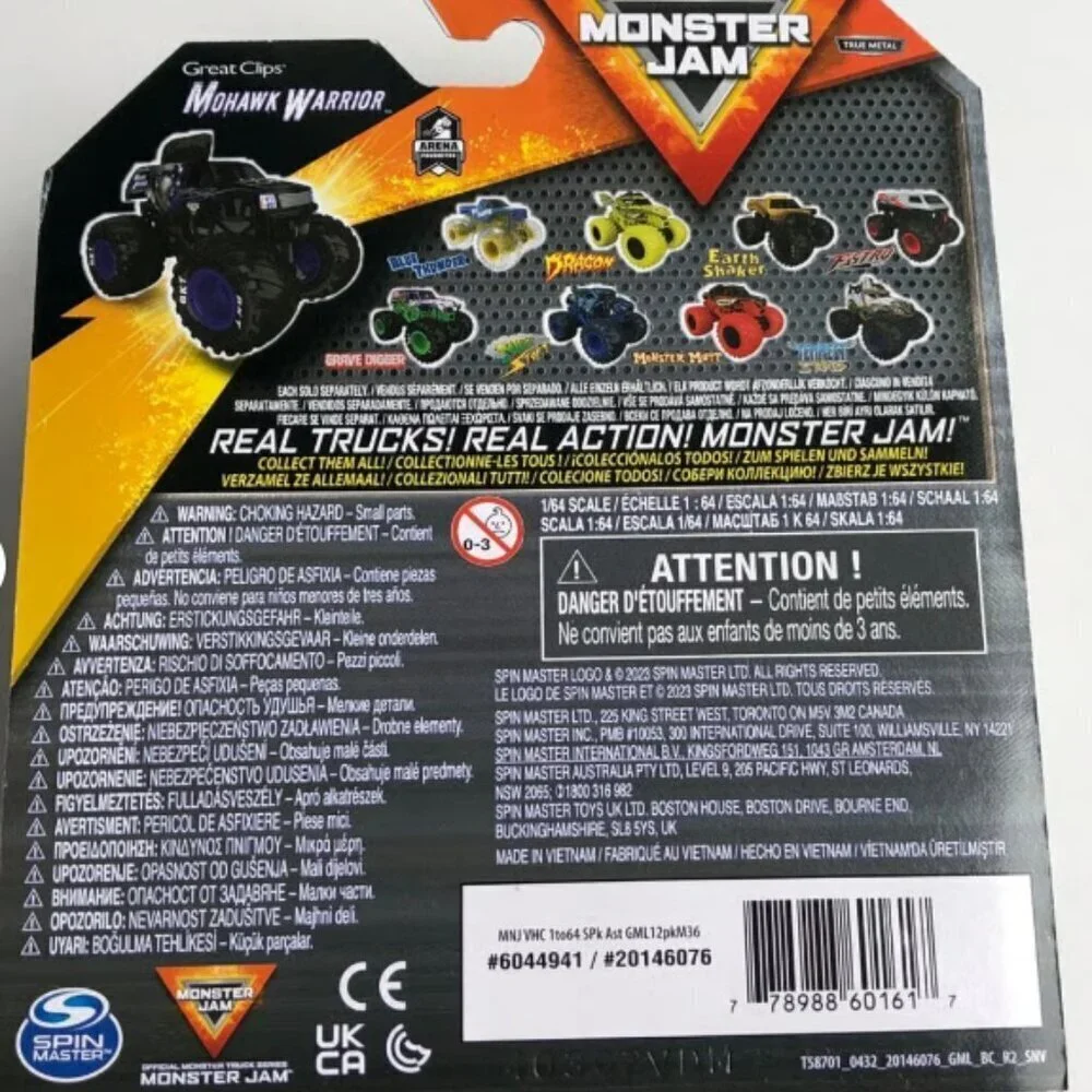 Monster Jam Monster Trucks: Great Clips Mohawk Warrior - Series 36 - BRAND NEW!